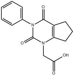 2,3,4,5,6,7-Hexahydro-2,4-dioxo-3-phenyl-1H-cyclopentapyrimidine-1-acetic acid Structure