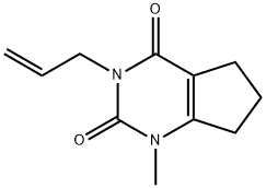 6,7-Dihydro-3-allyl-1-methyl-1H-cyclopentapyrimidine-2,4(3H,5H)-dione Structure