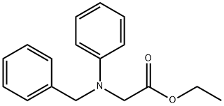 Glycine, N-phenyl-N-(phenylmethyl)-, ethylester Structure