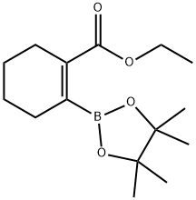 2-(4,4,5,5-TETRAMETHYL-1,3,2-DIOXABOROLAN-2-YL)-1-CYCLOHEXENE-1-CARBOXYLICACID에틸에스테르 구조식 이미지