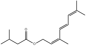 3-메틸부탄산[(2Z,4E)-3,7-디메틸-2,4,6-옥타트리에닐]에스테르 구조식 이미지