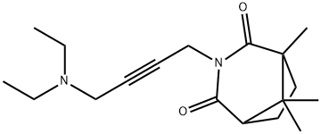 3-[4-(Diethylamino)-2-butynyl]-1,8,8-trimethyl-3-azabicyclo[3.2.1]octane-2,4-dione 구조식 이미지