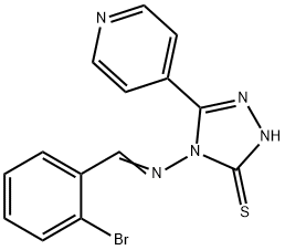 4-[(2-BROMOPHENYL)METHYLIDENEAMINO]-5-PYRIDIN-4-YL-2H-1,2,4-TRIAZOLE-3(4H)-THIONE Structure