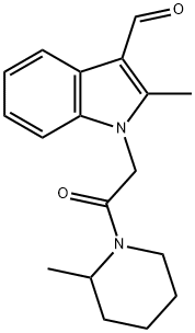 2-METHYL-1-[2-(2-METHYL-PIPERIDIN-1-YL)-2-OXO-ETHYL]-1H-INDOLE-3-CARBALDEHYDE 구조식 이미지