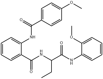 Benzamide, 2-[(4-methoxybenzoyl)amino]-N-[1-[[(2-methoxyphenyl)amino]carbonyl]propyl]- (9CI) Structure