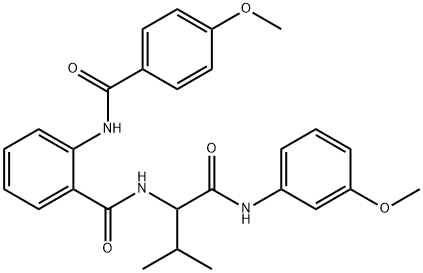 Benzamide, 2-[(4-methoxybenzoyl)amino]-N-[1-[[(3-methoxyphenyl)amino]carbonyl]-2-methylpropyl]- (9CI) Structure