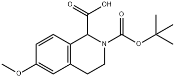 2-BOC-6-METHOXY-3,4-DIHYDRO-1H-ISOQUINOLINE-1-CARBOXYLIC ACID 구조식 이미지