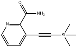 3-TRIMETHYLSILANYLETHYNYL-PYRIDINE-2-CARBOXYLIC ACID AMIDE Structure