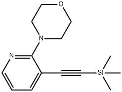 4-(3-TRIMETHYLSILANYLETHYNYL-PYRIDIN-2-YL)-MORPHOLINE 구조식 이미지