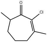 2-Cyclohepten-1-one,  2-chloro-3,7-dimethyl- Structure