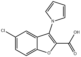 5-Chloro-3-(1H-pyrrol-1-yl)-1-benzofuran-2-carboxylic acid Structure