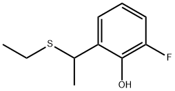 Phenol, 2-[1-(ethylthio)ethyl]-6-fluoro- (9CI) Structure