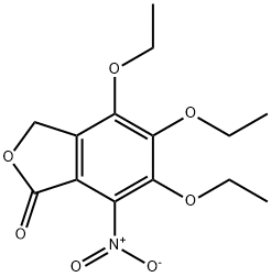 4,5,6-triethoxy-7-nitrophthalide  Structure