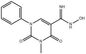 N'-HYDROXY-3-METHYL-2,4-DIOXO-1-PHENYL-1,2,3,4-TETRAHYDROPYRIMIDINE-5-CARBOXIMIDAMIDE Structure