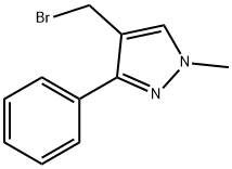 4-(BROMOMETHYL)-1-METHYL-3-PHENYL-1H-PYRAZOLE,97% 구조식 이미지