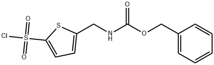 BENZYL N-{ó5-(CHLOROSULFONYL)-2-THIENYL]METHYL}CARBAMATE,97% Structure