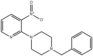 1-Benzyl-4-(3-nitropyridin-2-yl)piperazine 구조식 이미지