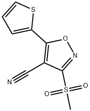 3-(메틸포닐)-5-(2-티엔일)이속사졸-4-카보니트릴 구조식 이미지