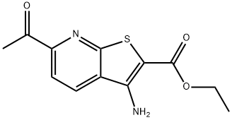 ETHYL 6-ACETYL-3-AMINOTHIENO[2,3-B]PYRIDINE-2-CARBOXYLATE Structure