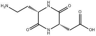 2-Piperazineacetic acid, 5-(2-aminoethyl)-3,6-dioxo-, (2S,5S)- (9CI) Structure