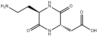 2-Piperazineacetic acid, 5-(2-aminoethyl)-3,6-dioxo-, (2S,5R)- (9CI) Structure