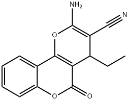 2-AMINO-4-ETHYL-5-OXO-4H,5H-PYRANO[3,2-C]CHROMENE-3-CARBONITRILE Structure