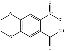 4,5-Dimethoxy-2-nitrobenzoic acid 구조식 이미지