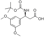 BOC-(S)-3-아미노-3-(3,5-DIMETHOXY-PHENYL)-PROPIONICACID 구조식 이미지