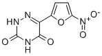 1,2,4-Triazine-3,5 (2H,4H)-dione, 6-(5-nitro-2-furanyl)- Structure