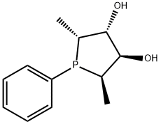 3,4-Phospholanediol, 2,5-dimethyl-1-phenyl-, (2R,3R,4R,5R)- (9CI) Structure