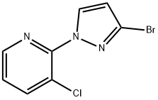 Pyridine, 2-(3-broMo-1H-pyrazol-1-yl)-3-chloro- Structure