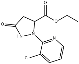 ETHYL 1-(3-CHLORO-2-PYRIDINYL)-3-PYRAZOLIDINONE-5-CARBOXYLATE 구조식 이미지