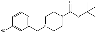 1-piperazinecarboxylic acid, 4-[(3-hydroxyphenyl)methyl]- Structure