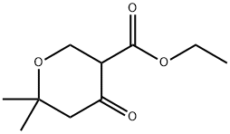 2H-Pyran-3-carboxylicacid,tetrahydro-6,6-dimethyl-4-oxo-,ethylester(9CI) Structure