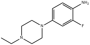 Benzenamine, 4-(4-ethyl-1-piperazinyl)-2-fluoro- (9CI) Structure