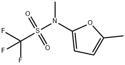 Methanesulfonamide,  1,1,1-trifluoro-N-methyl-N-(5-methyl-2-furanyl)- Structure