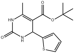 5-Pyrimidinecarboxylicacid,1,2,3,4-tetrahydro-6-methyl-2-oxo-4-(2-thienyl)-,1,1-dimethylethylester(9CI) Structure