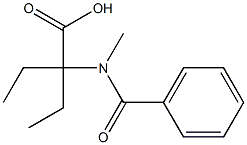 Butanoic  acid,  2-(benzoylmethylamino)-2-ethyl- Structure