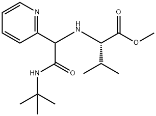 L-발린,N-[2-[(1,1-디메틸에틸)아미노]-2-옥소-1-(2-피리디닐)에틸]-,메틸에스테르(9Cl) 구조식 이미지