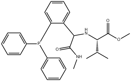 L-발린,N-[1-[2-(디페닐포스피노)페닐]-2-(메틸아미노)-2-옥소에틸]-,메틸에스테르(9Cl) 구조식 이미지