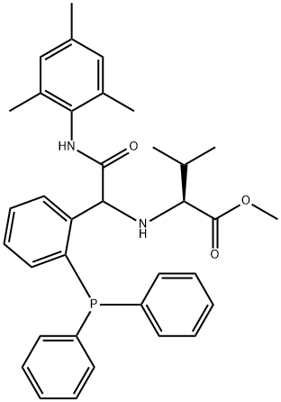 L-발린,N-[1-[2-(디페닐포스피노)페닐]-2-옥소-2-[(2,4,6-트리메틸페닐)아미노]에틸]-,메틸에스테르(9CI) 구조식 이미지
