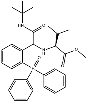 L-발린,N-[2-[(1,1-디메틸에틸)아미노]-1-[2-(디페닐포스피닐)페닐]-2-옥소에틸]-,메틸에스테르(9CI) 구조식 이미지