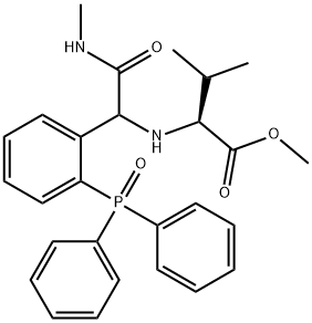 L-Valine, N-[1-[2-(diphenylphosphinyl)phenyl]-2-(methylamino)-2-oxoethyl]-, methyl ester (9CI) Structure