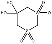 1,3-디티안-5,5-디올,1,1,3,3-사산화물(9CI) 구조식 이미지