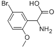 아미노(5-브로모-2-메톡시페닐)아세틱산 구조식 이미지
