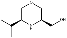 3-Morpholinemethanol,5-(1-methylethyl)-,(3R,5S)-(9CI) 구조식 이미지