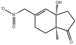 1H-Inden-1-one, 2,3,3a,6,7,7a-hexahydro-3a-hydroxy-7a-methyl-5-(nitromethyl)-, (3aS,7aS)- (9CI) Structure