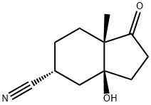 1H-Indene-5-carbonitrile,octahydro-3a-hydroxy-7a-methyl-1-oxo-,(3aS,5R,7aS)-(9CI) Structure