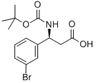 BOC-(S)-3-AMINO-3-(3-BROMO-PHENYL)-PROPIONIC ACID 구조식 이미지