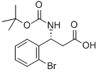 BOC-(R)-3-AMINO-3-(2-BROMO-PHENYL)-PROPIONIC ACID 구조식 이미지